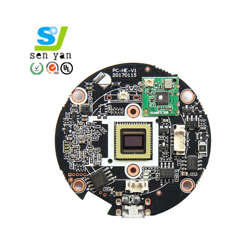 Double Sided Black FR4 Circuit Board PCB Spray Tin Monitoring Camera Main Control Board